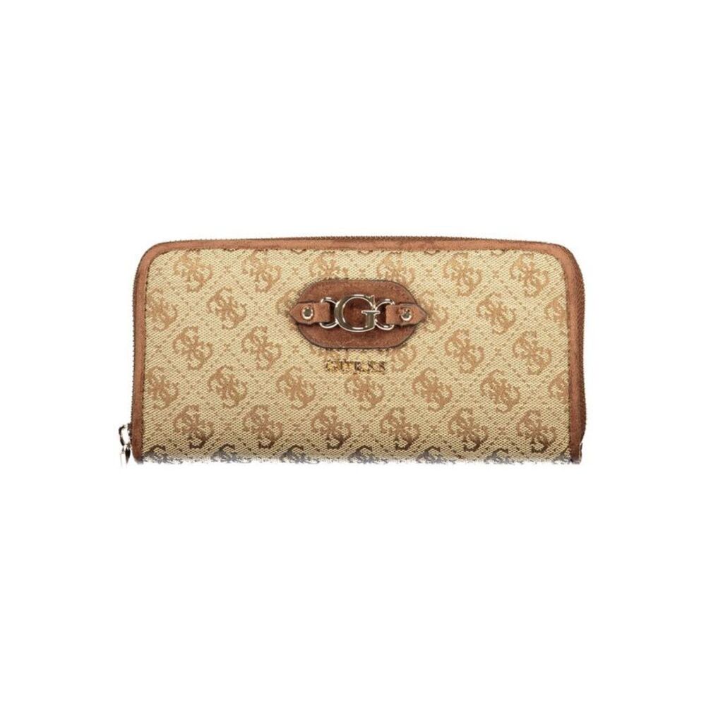 Guess Jeans Beige Polyester Women's Women's Wallet